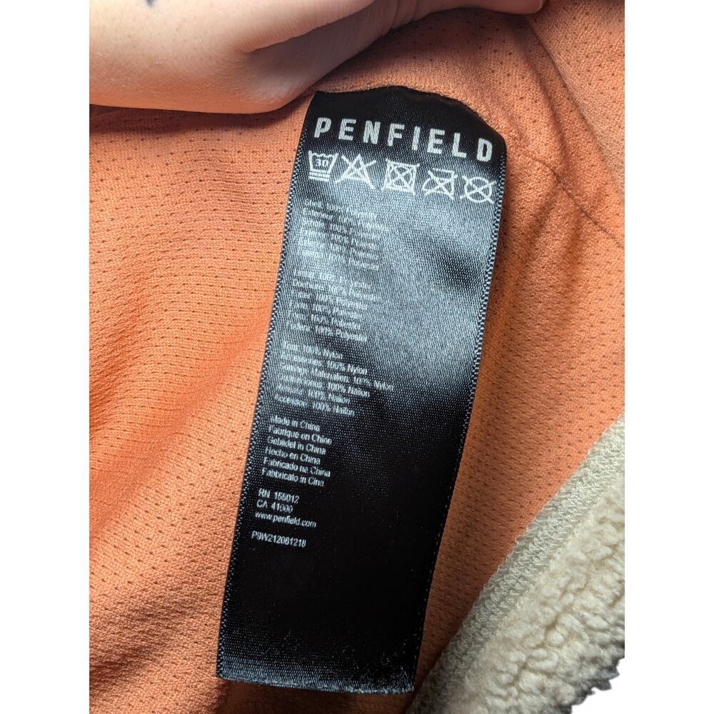 Madewell x Penfield Haight Fleece Jacket Cream Orange Trim Women's Size Medium - Picture 13 of 13